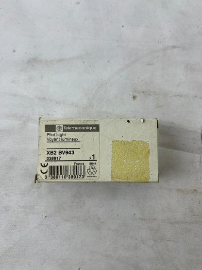 Telemecanique XB2 BV943 Green Pilot Light 220-240V AC New NOS France Spare Unit