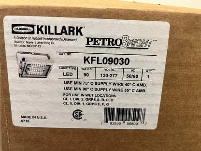 Killark PetroBright KFL09030 90W LED Hazardous Location Floodlight, 120-277V