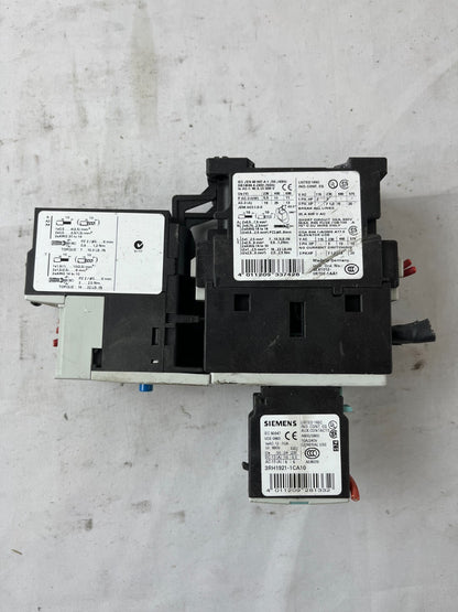 Siemens Sirius 3RB2026-1QB0 Overload Relay + 3RT2026 Contactor w/ 3RH1921-1CA10