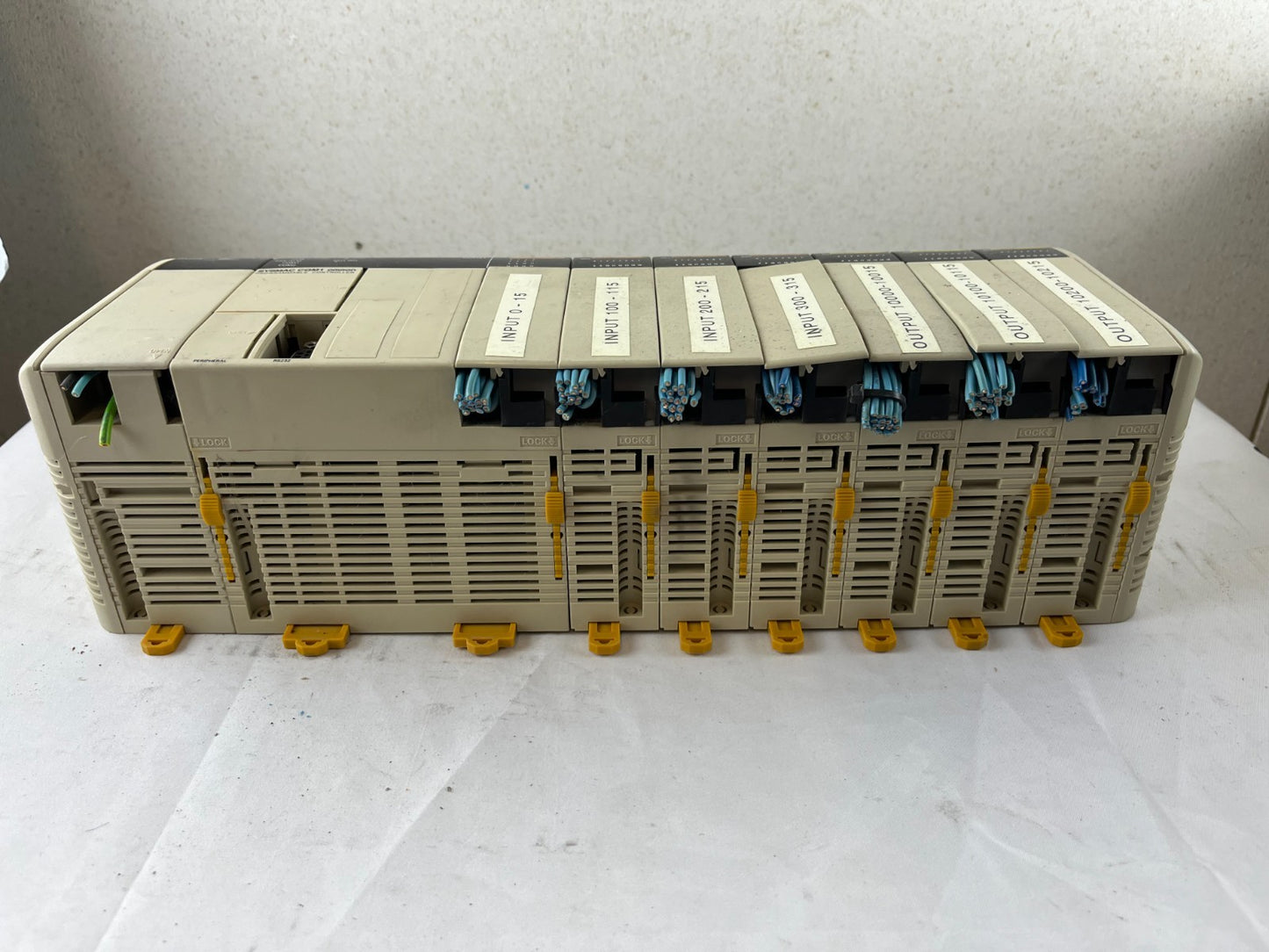 Omron CQM1 CPU41 PLC System PA203 ID212 OD212 Rack RS232 Good Used