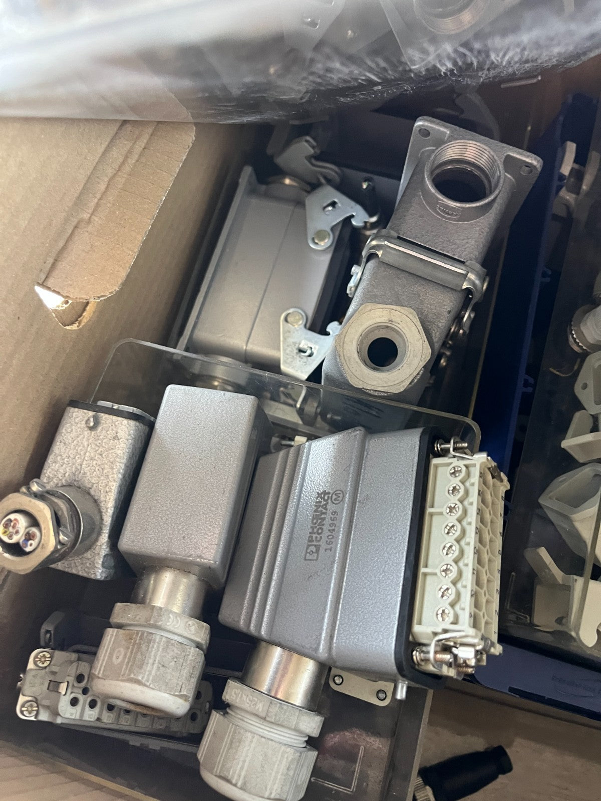 Harting Heavy Duty Connector Housings & Inserts Mixed Lot ~10kg Used Han Series