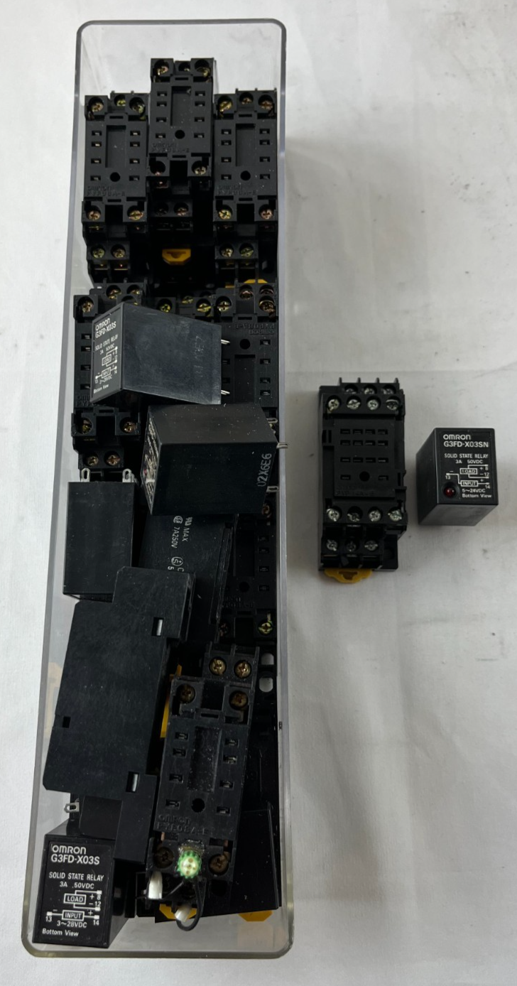 Omron G3FD-X03SN Solid State Relay + Socket Bulk Lot Used Condition Spares