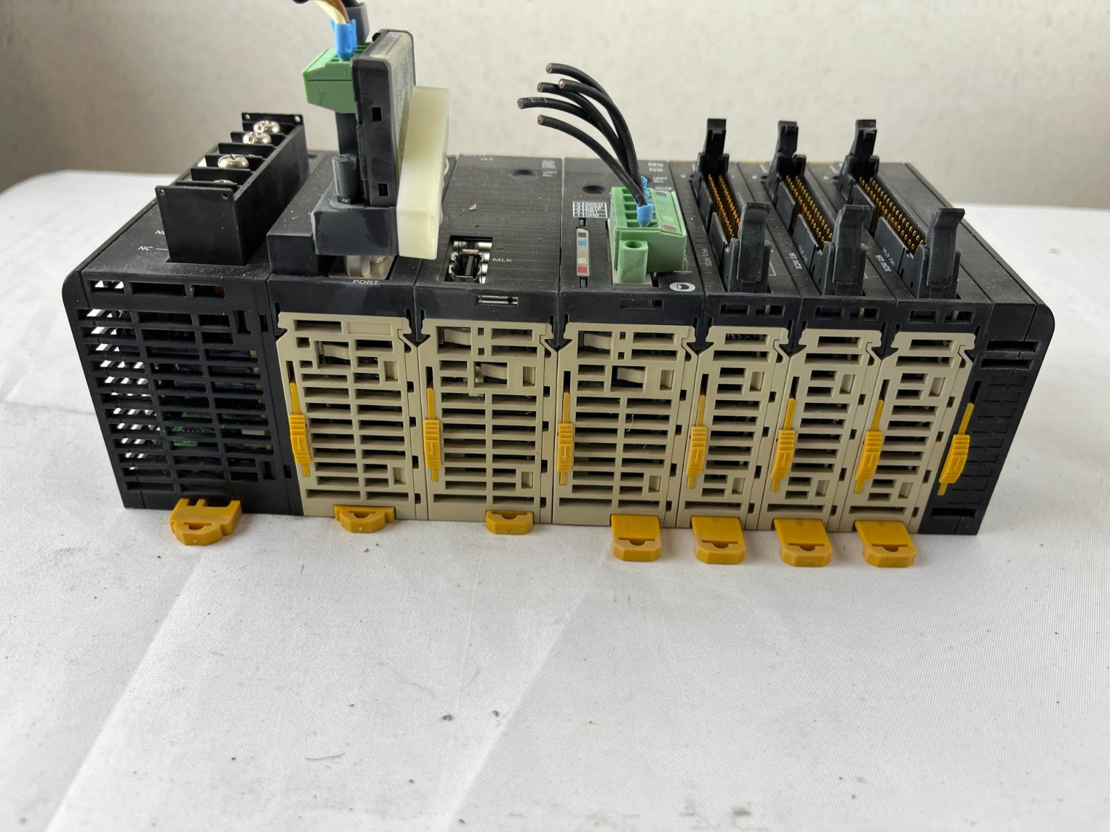 Omron CJ1M-CPU13 PLC System w/ PA202 PSU, NCF71, DRM21, ID232 & (2x) OD232 I/O