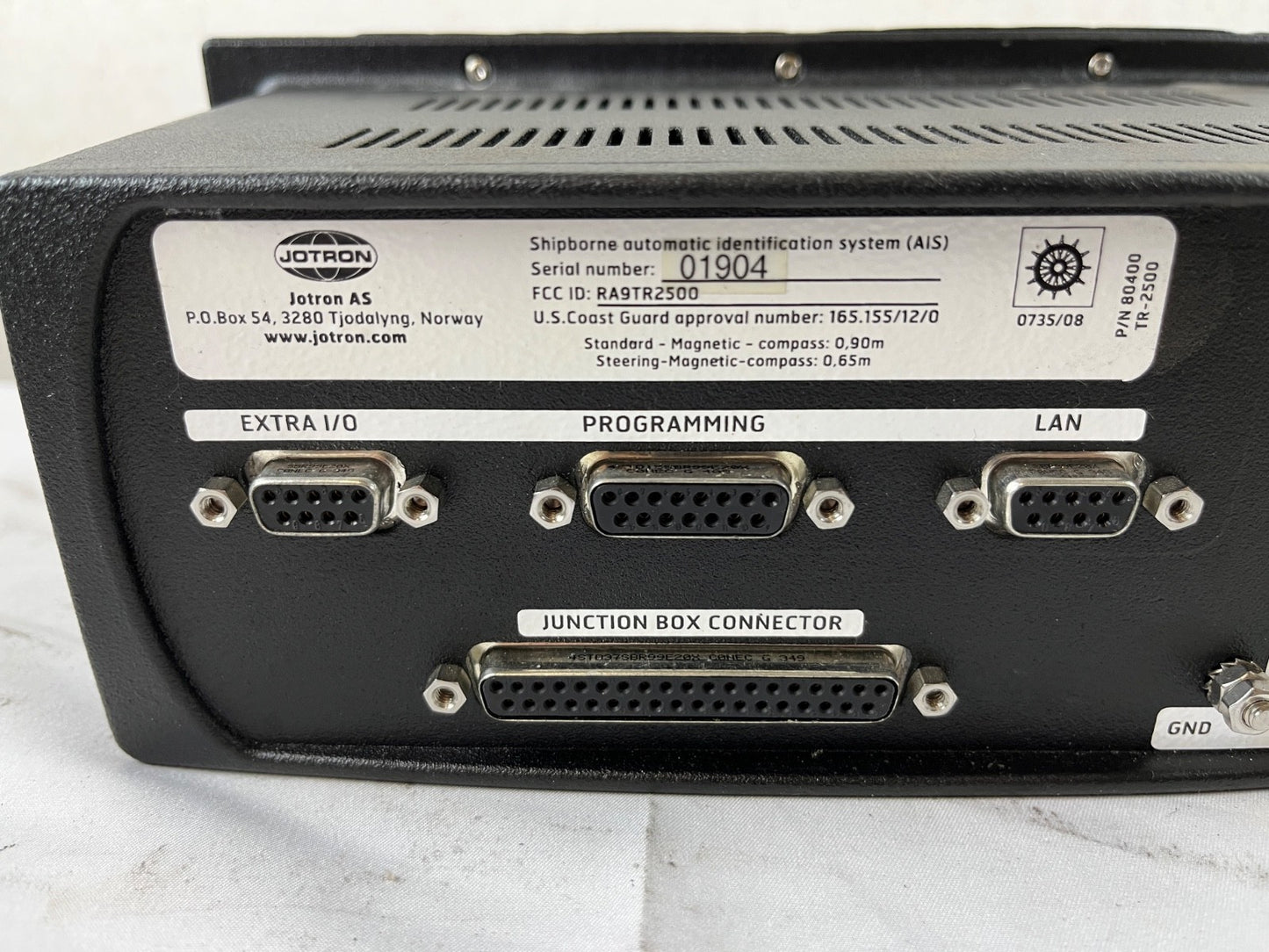Jotron Tron UAIS TR-2500 AIS Transponder Shipborne Identification System Tested