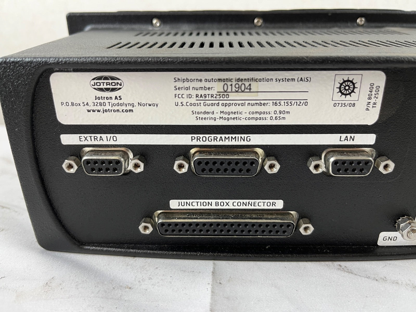 Jotron Tron UAIS TR-2500 AIS Transponder Shipborne Identification System Tested