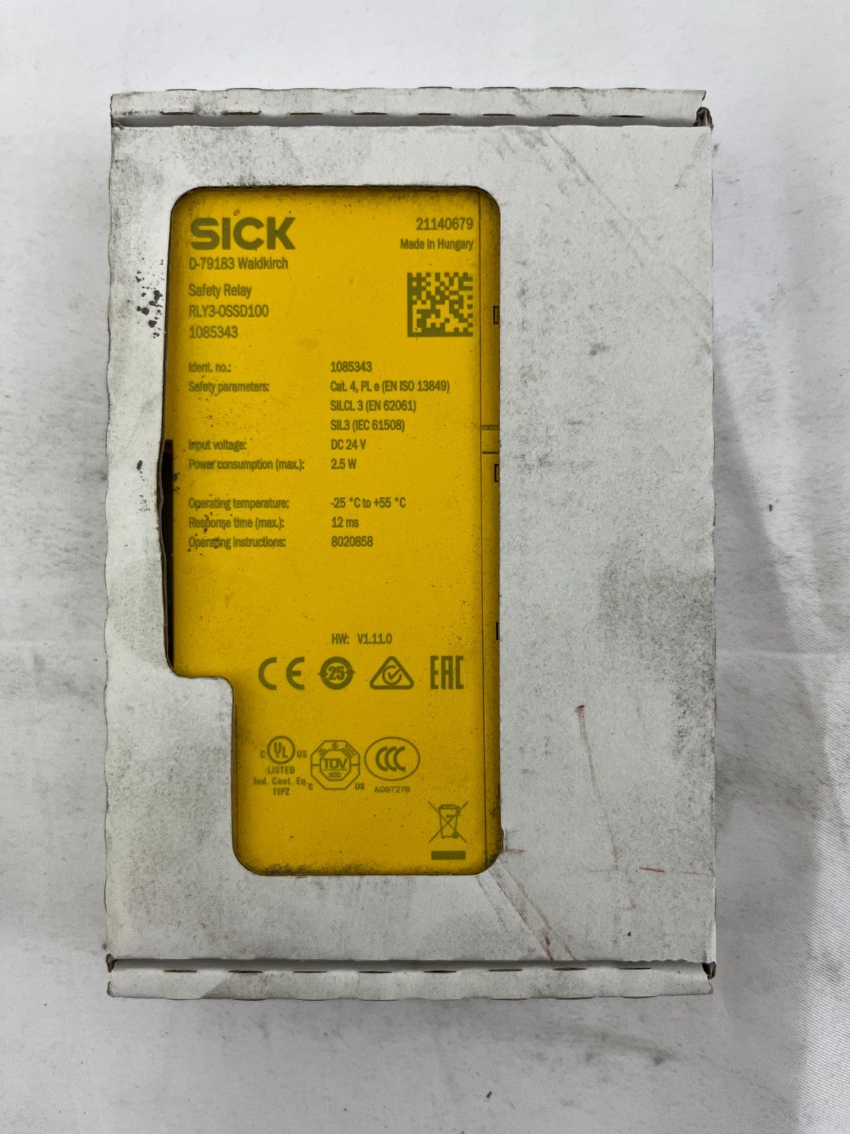 SICK RLY3-OSSD100 Safety Relay 24VDC Cat4 PL e SIL3 Expansion Module New In Box