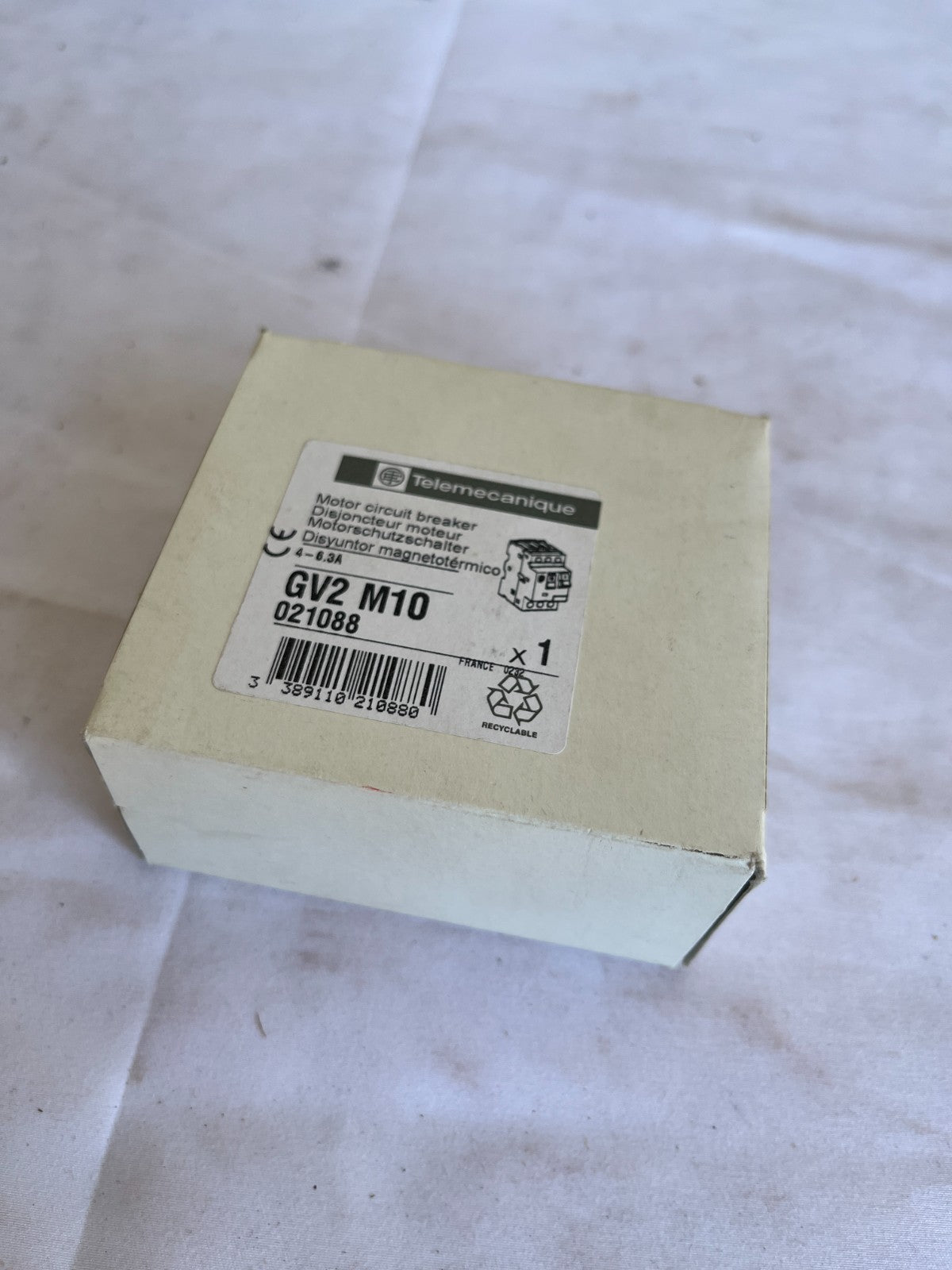 Telemecanique GV2 M10 Motor Circuit Breaker 4-6.3A New Spare Unit