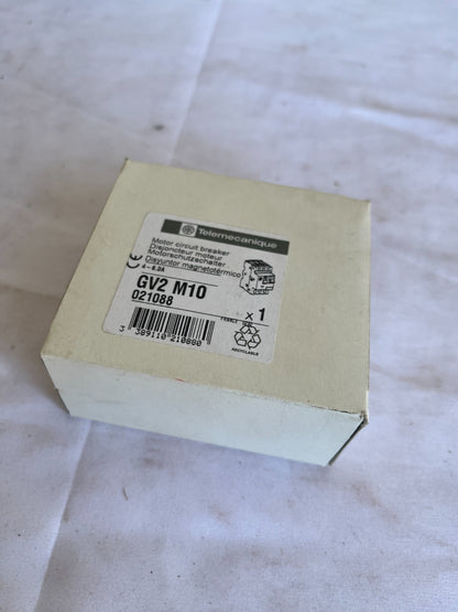 Telemecanique GV2 M10 Motor Circuit Breaker 4-6.3A New Spare Unit
