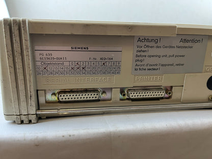 Siemens PG 635 6ES5635-0UA11 SIMATIC S5 Programmer, Serial/Printer, Untested