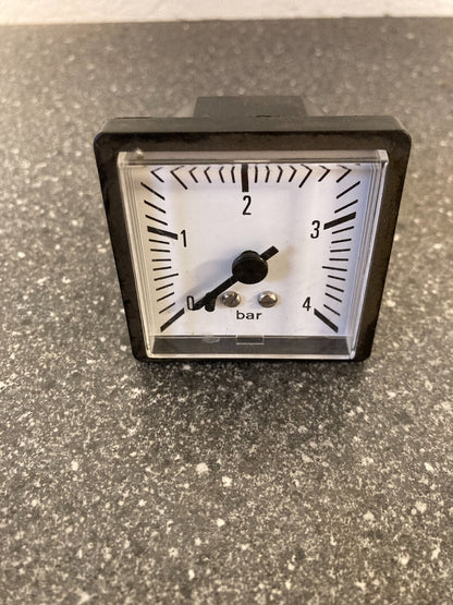 STORK Industrial Boiler Pressure Gauge 0-4 Bar - Vintage NOS Instrument