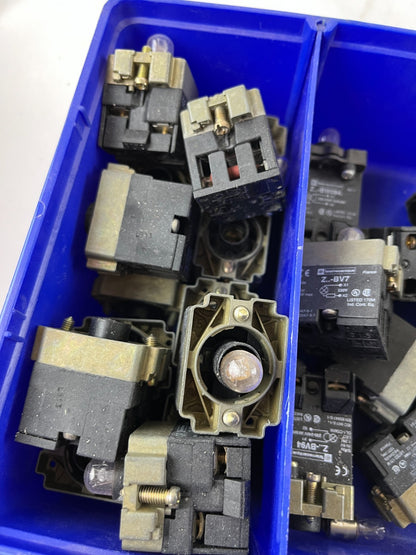 Telemecanique Harmony XB2 Pilot Light Pushbutton Parts Lot Mixed 20+ Pcs