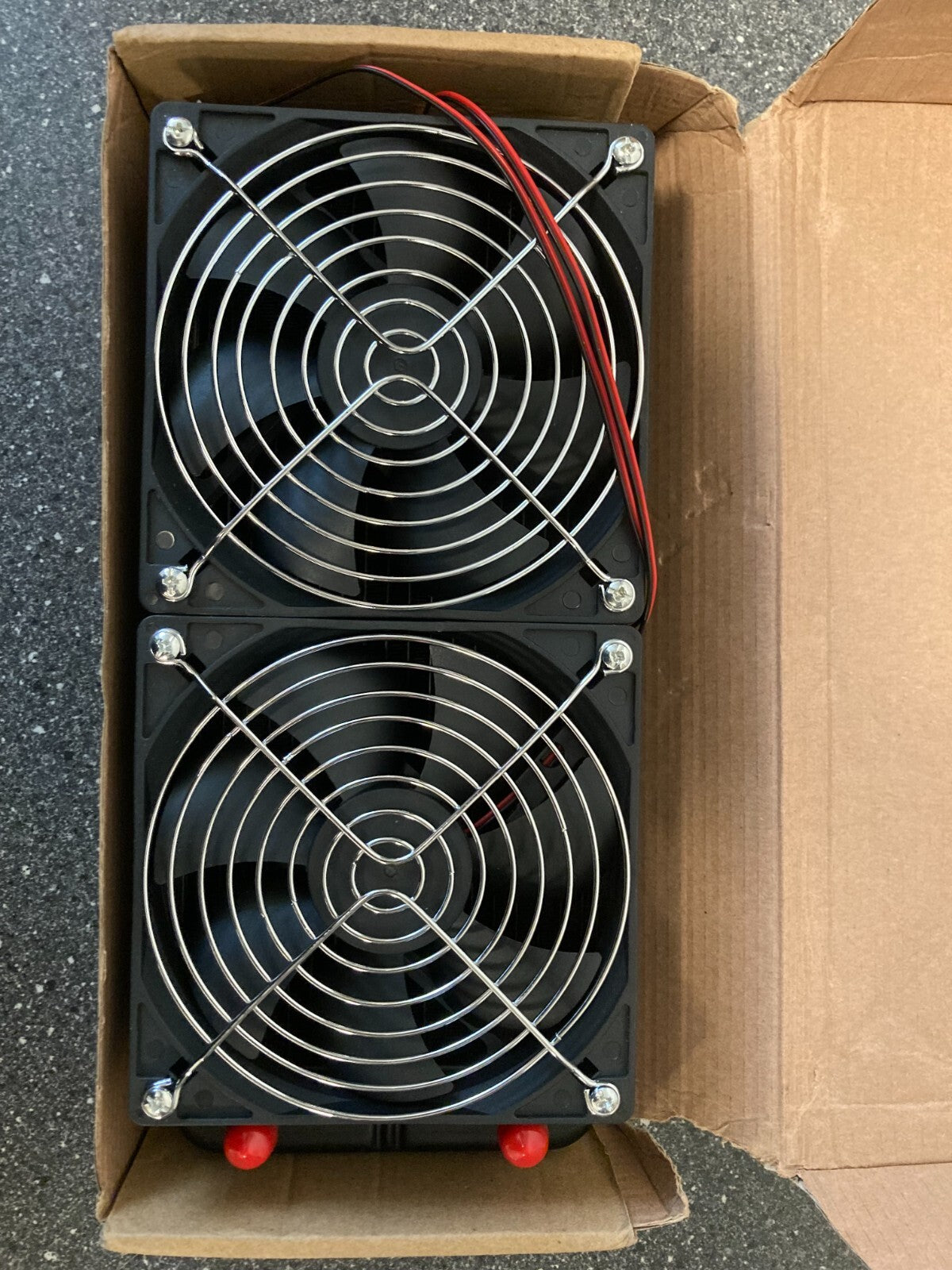 New Dual External Radiator Cooling Fans with Protective Grills - Model K171-12