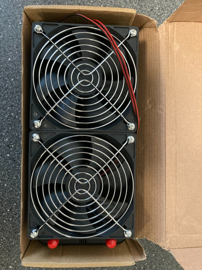 New Dual External Radiator Cooling Fans with Protective Grills - Model K171-12