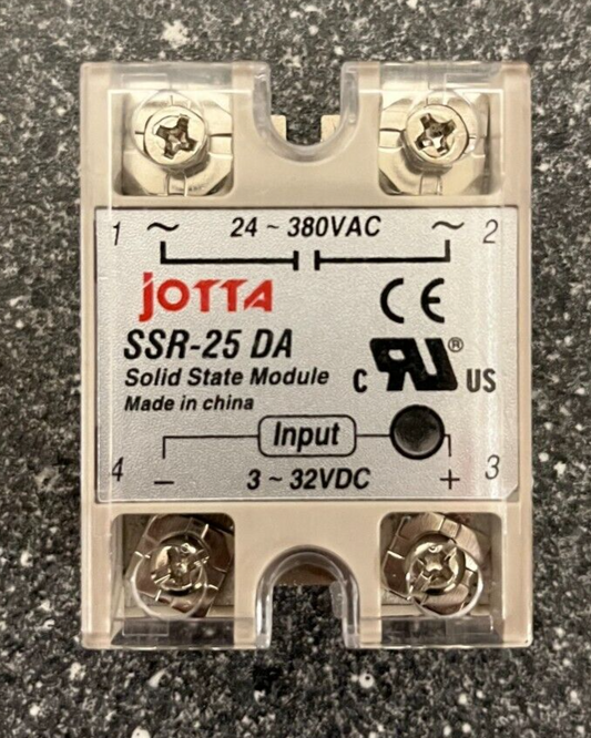 JOTTA SSR-25 DA Solid State Relay 25A 3-32VDC Input, 24-380VAC Output