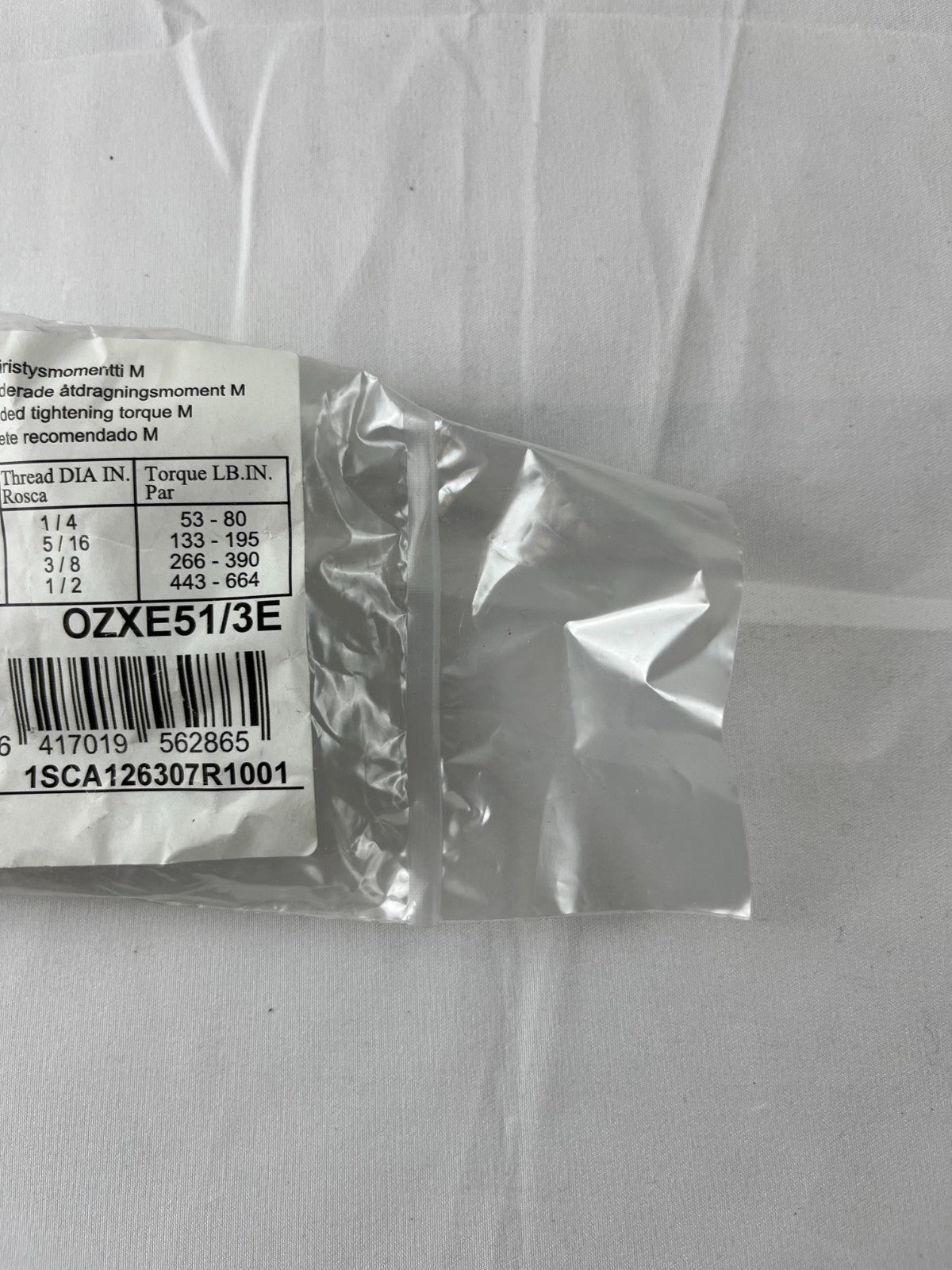 ABB OZXE51/3E Mounting Hardware Kit 1SCA126307R1001 Switch Disconnector NEW