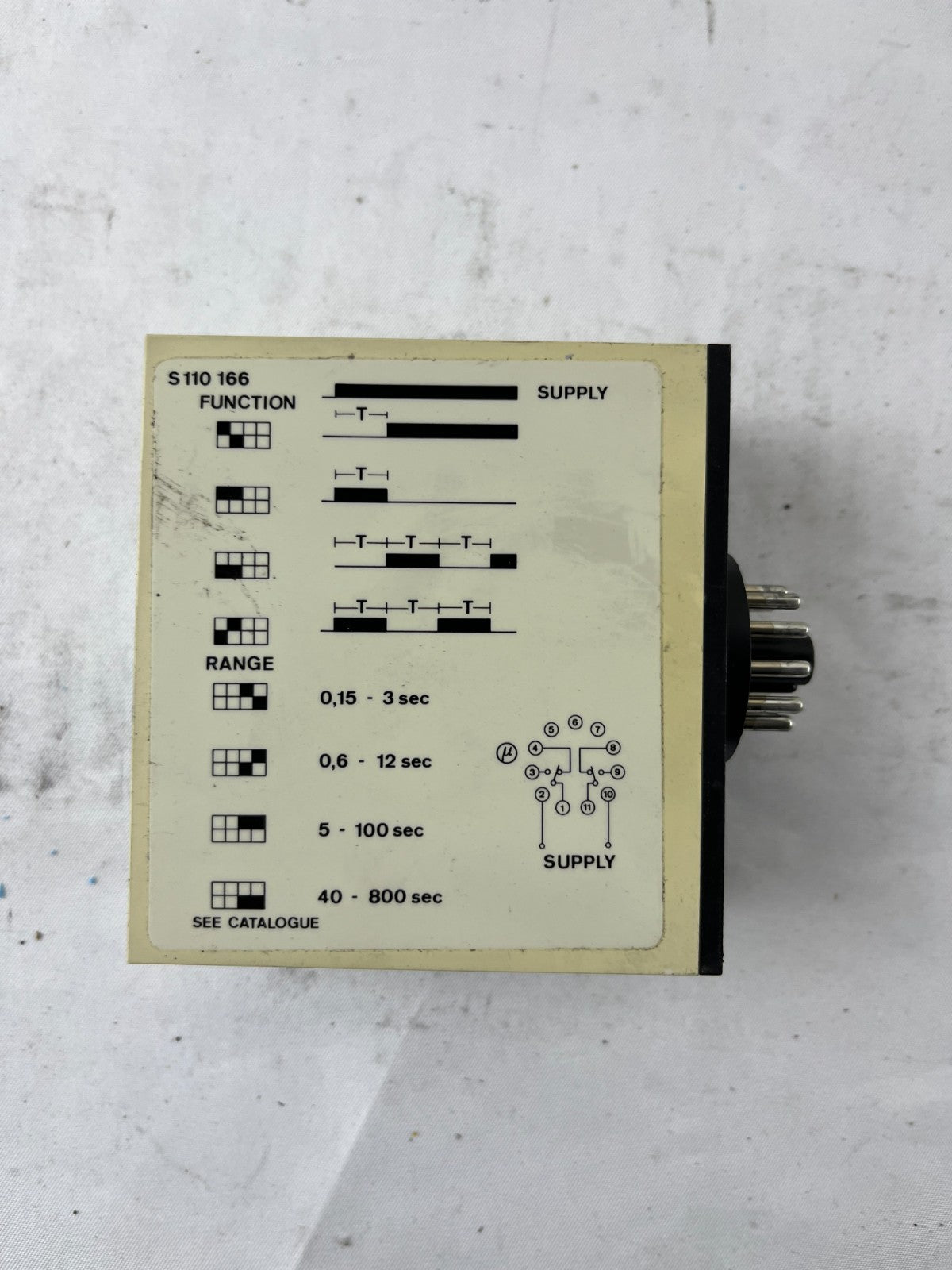 Electromatic S110 166 230 Combi Timer Automatic Start 230VAC 11‑Pin USED