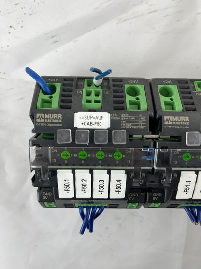 Lot of 4x Murr Elektronik D-71570 Relay Interface Modules 24VDC DIN Rail Used