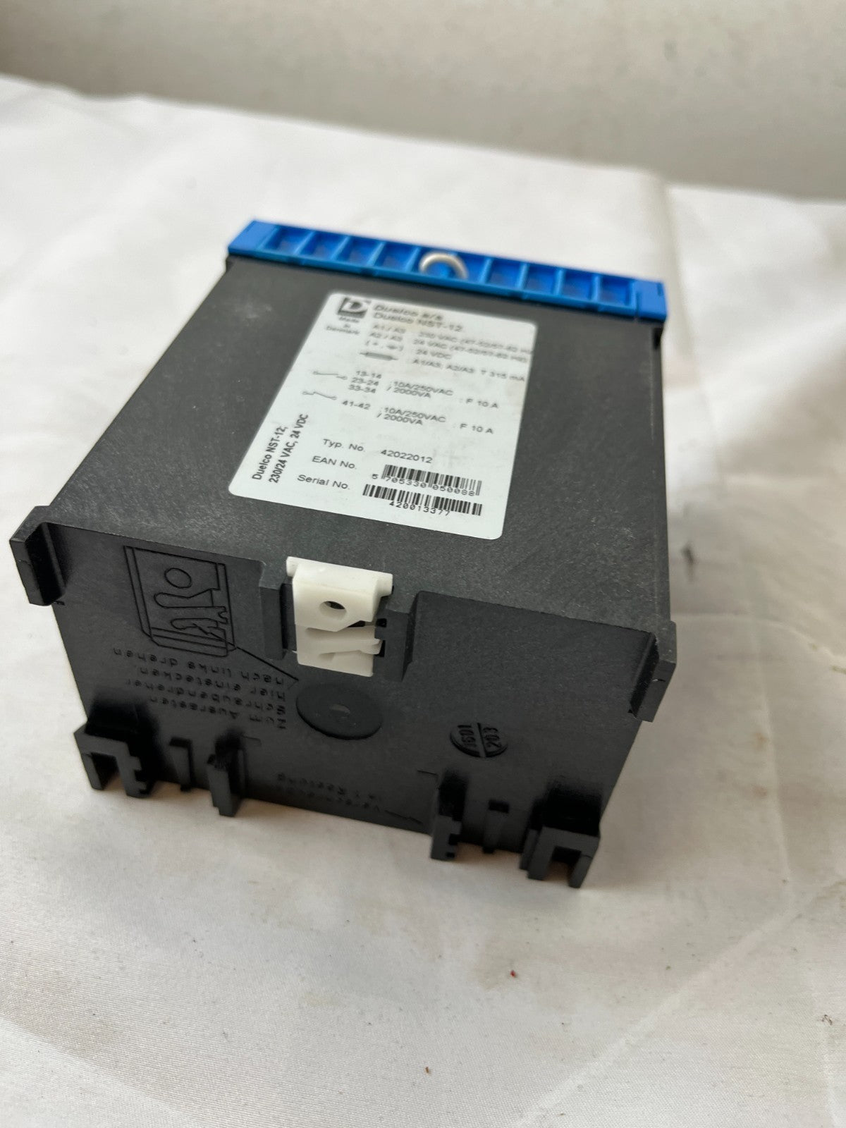 Duelco NST-12 Safety Relay Emergency Stop Module 24VDC 24VAC 230VAC Used Spare
