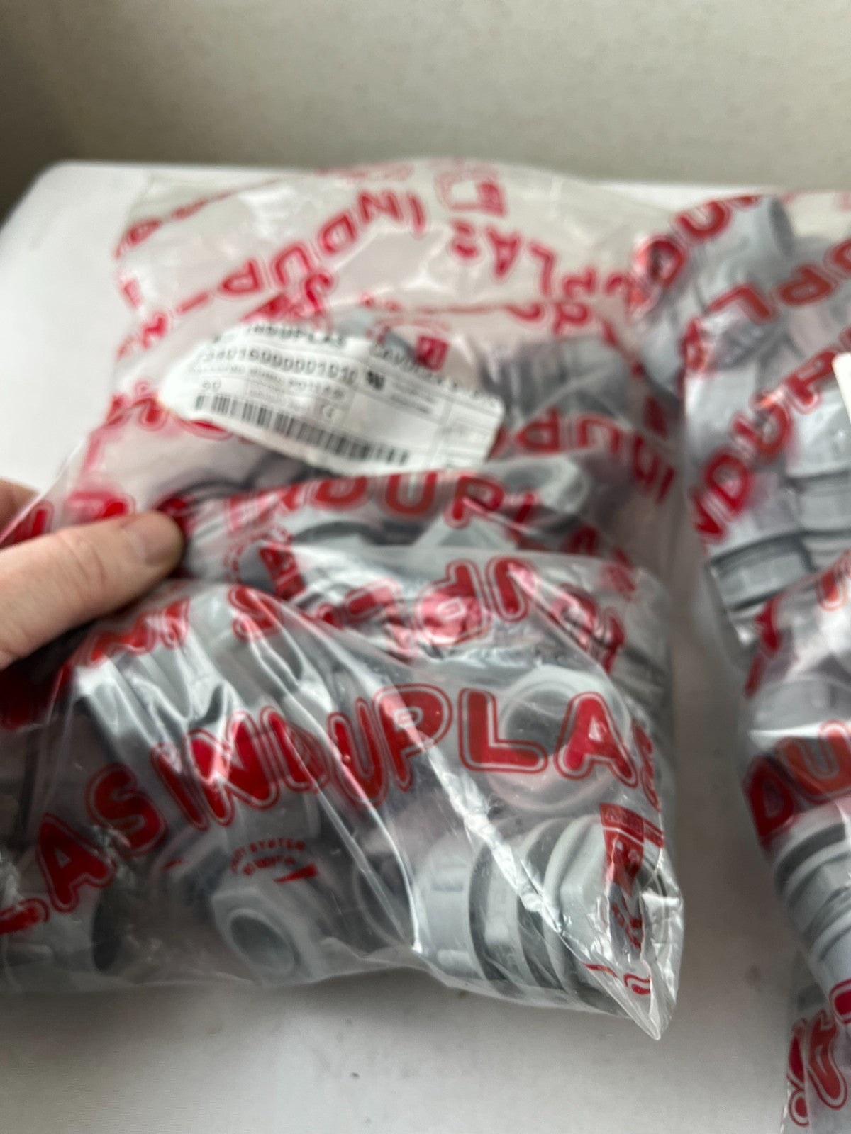 Induplas Cavoflex M20x1.5 + PG13.5 Straight Fittings Lot ~75 pcs Gray 7001 New