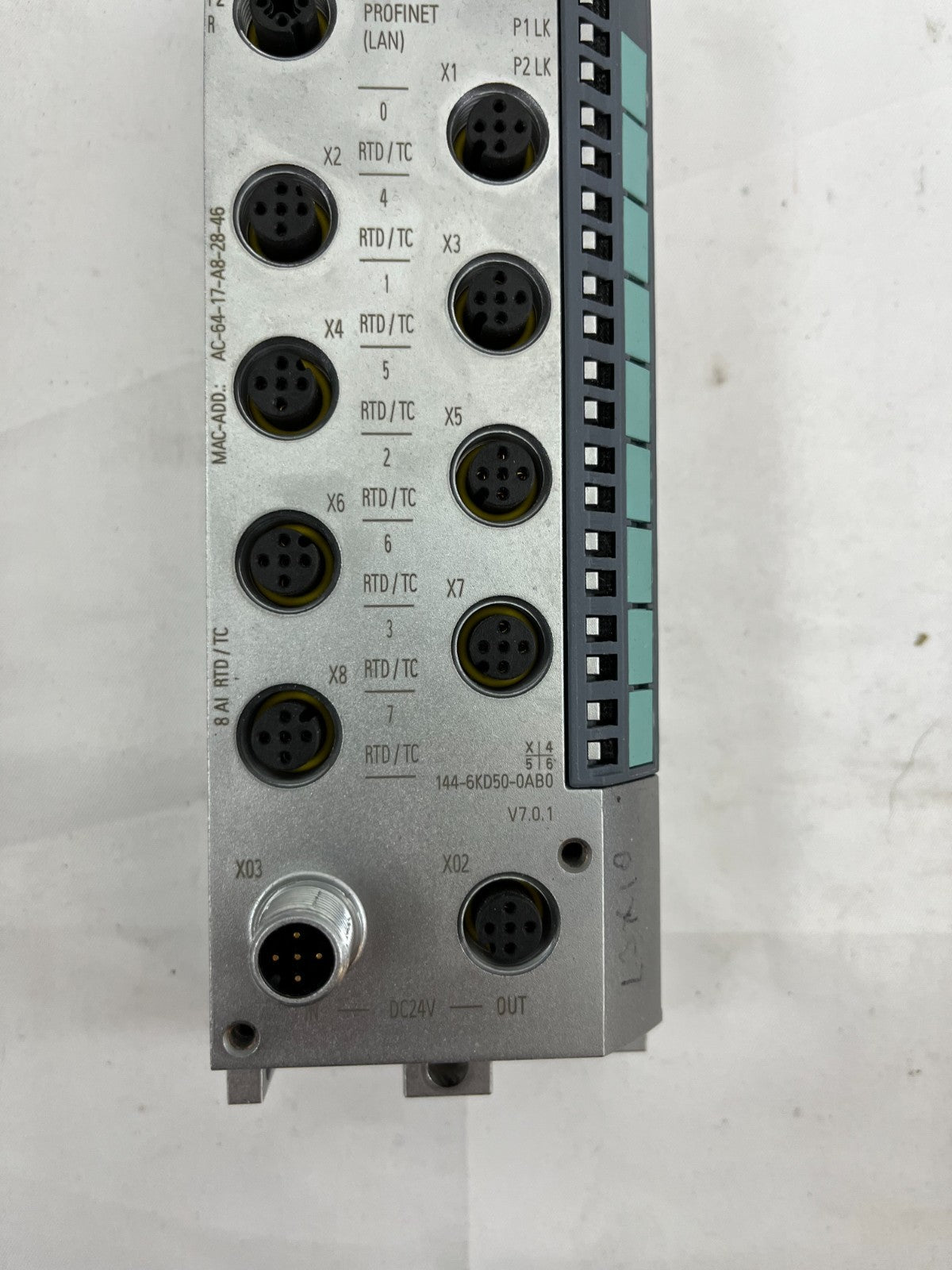 Siemens ET 200eco PN Analog Input Module 6ES7 144-6KD50-0AB0 | 8 AI RTD/TC Used