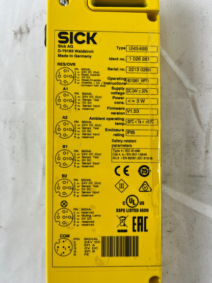 SICK UE403-A0930 Muting Safety Module Controller Type 4 SIL3 IP65 Germany NEW
