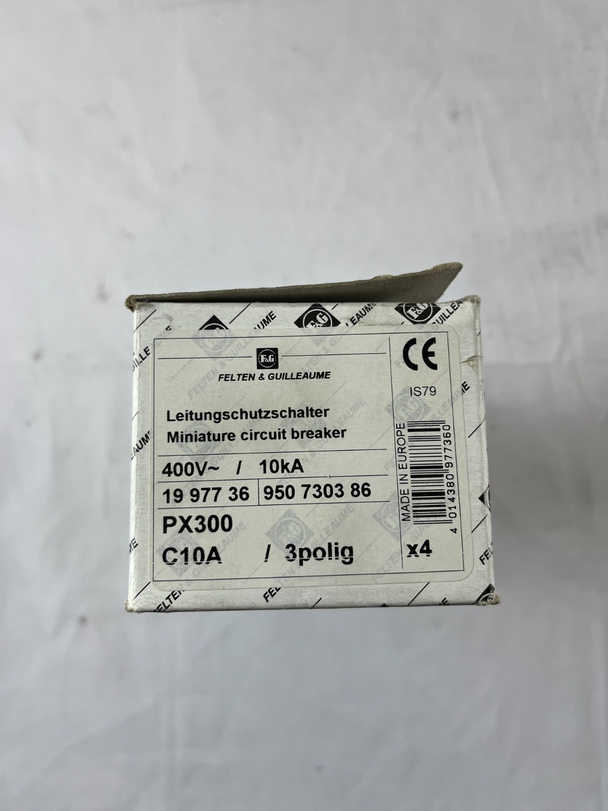 Felten & Guilleaume PX300 C10A 3‑Pole 400V 10kA Miniature Circuit Breaker Lot 3x