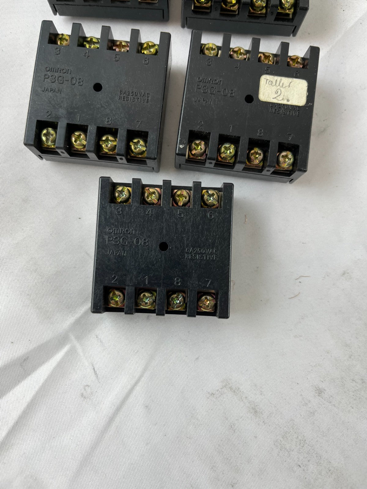 Omron P3G-08 Relay Socket 8-Pin Panel Mount Screw Terminal Lot 5pcs Spare Units
