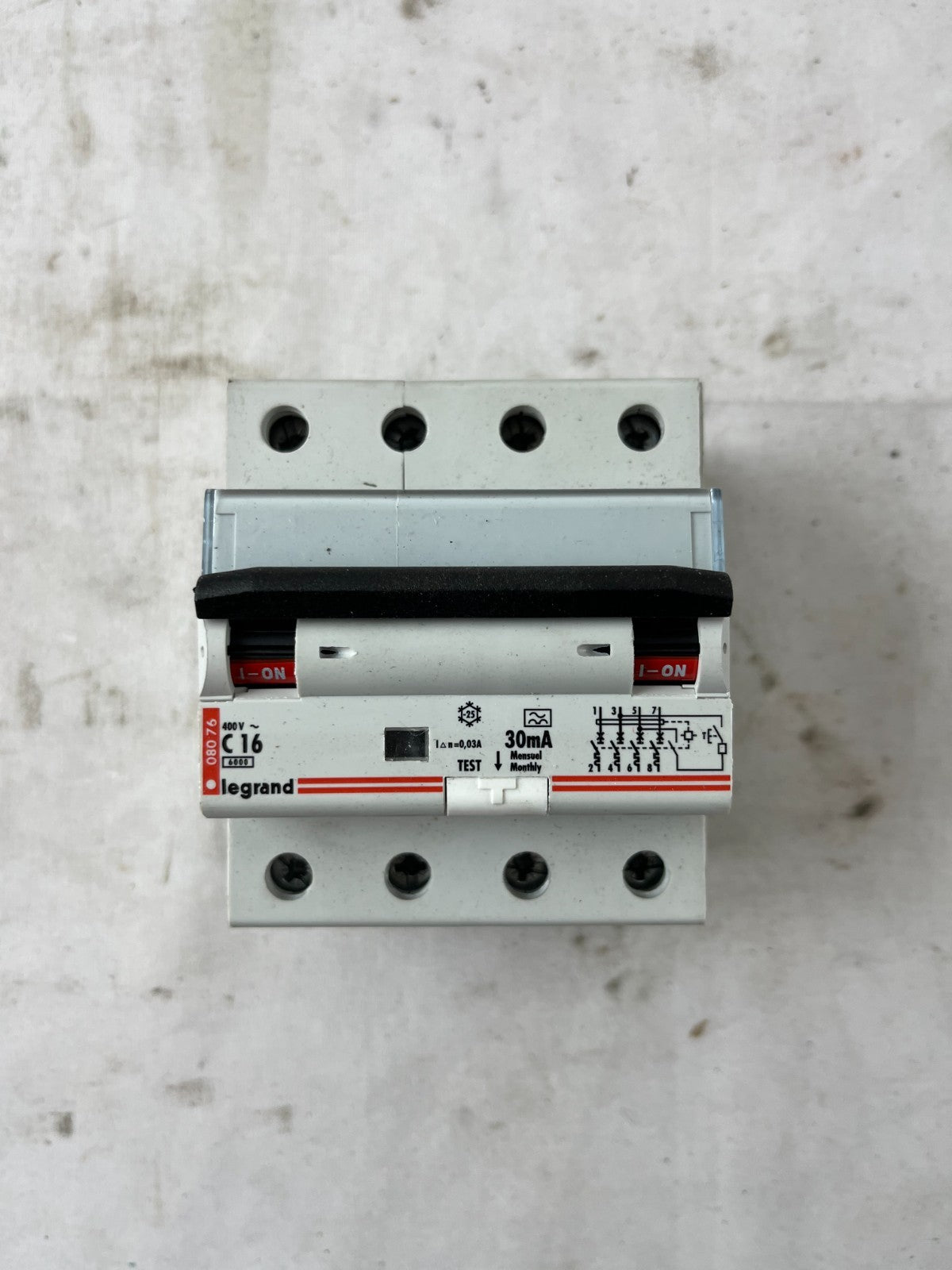 Legrand C16 RCBO 4P 400V 30mA Residual Circuit Breaker Used Spare Unit