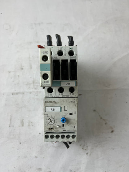 Siemens Sirius 3RB2026-1QB0 Overload Relay + 3RT2026 Contactor w/ 3RH1921-1CA10