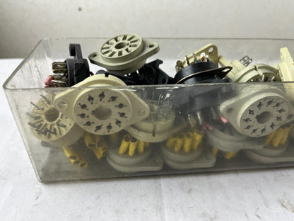Industrial Relay Socket Lot Panel Mount Multi-Pin Relay Bases Vintage Control