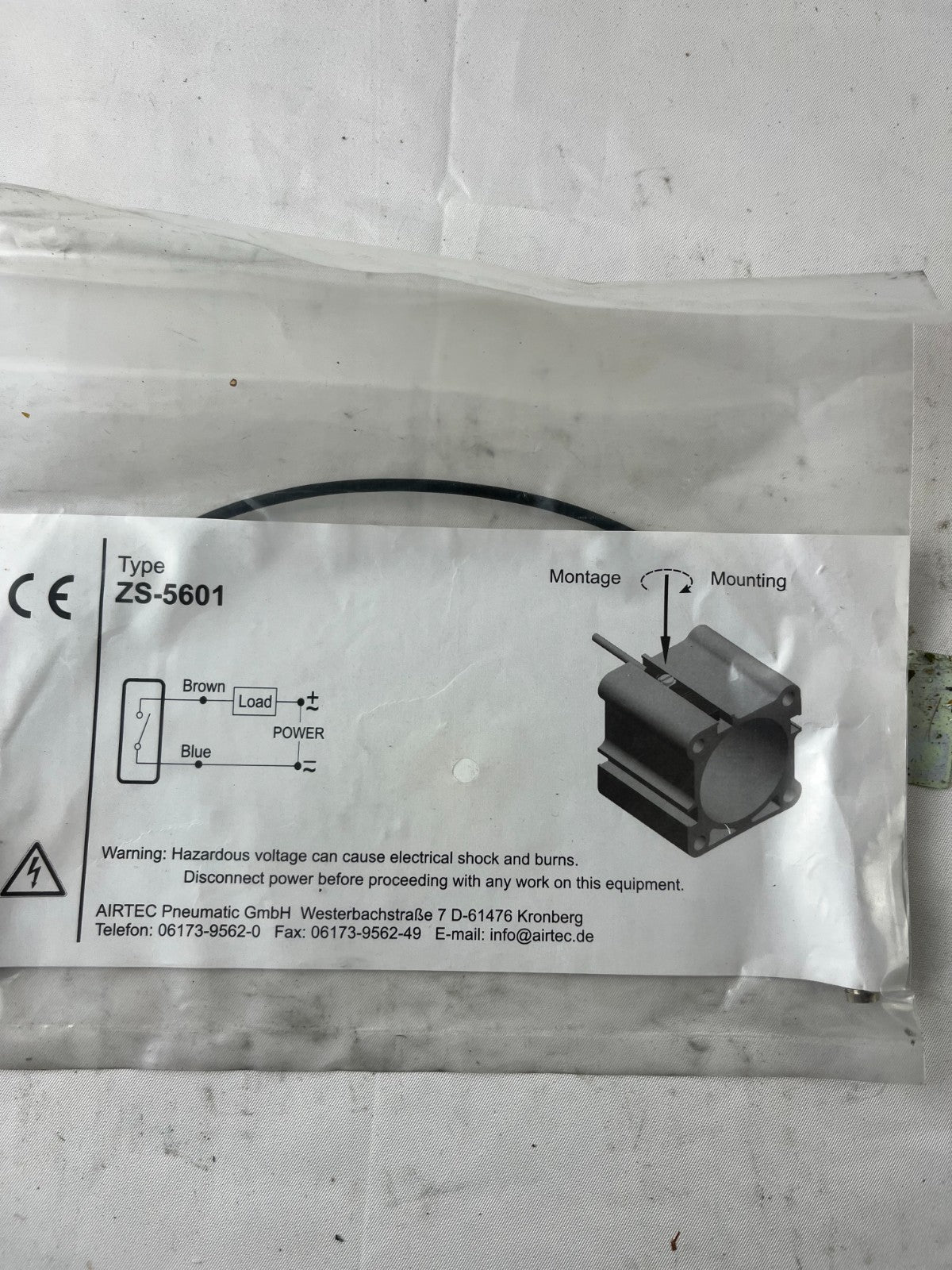 Airtec ZS-5601 Cylinder Reed Switch Sensor CE New Spare Unit