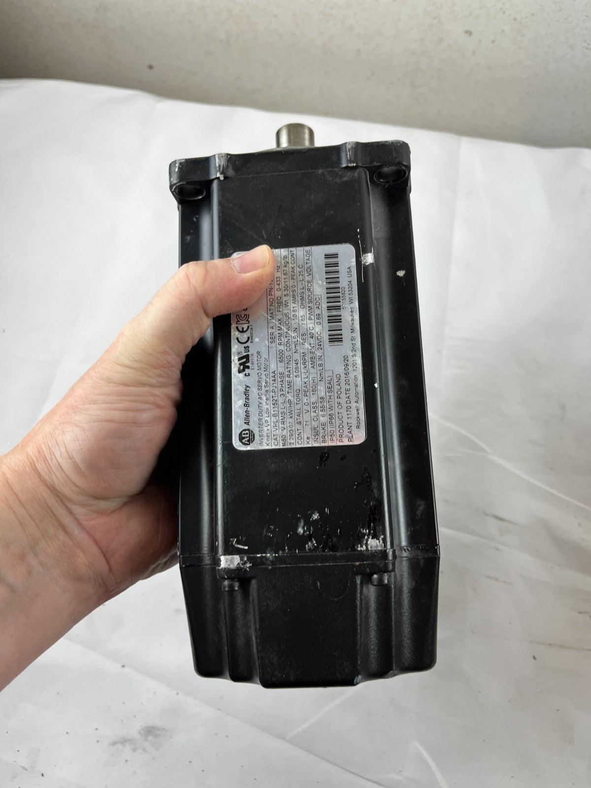 Allen-Bradley VPL-B1152T-PJ14AA Kinetix AC Servo Motor 3.07kW Brake Tested OK
