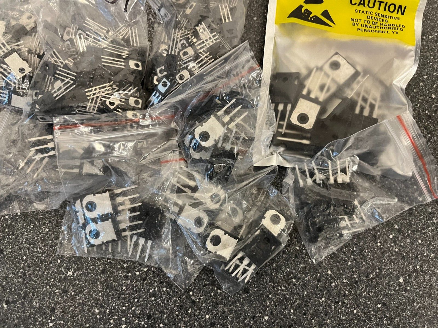 Large Lot of New TO-220 Transistors & Diodes - BD140, MBR30200, BFR134, STW851