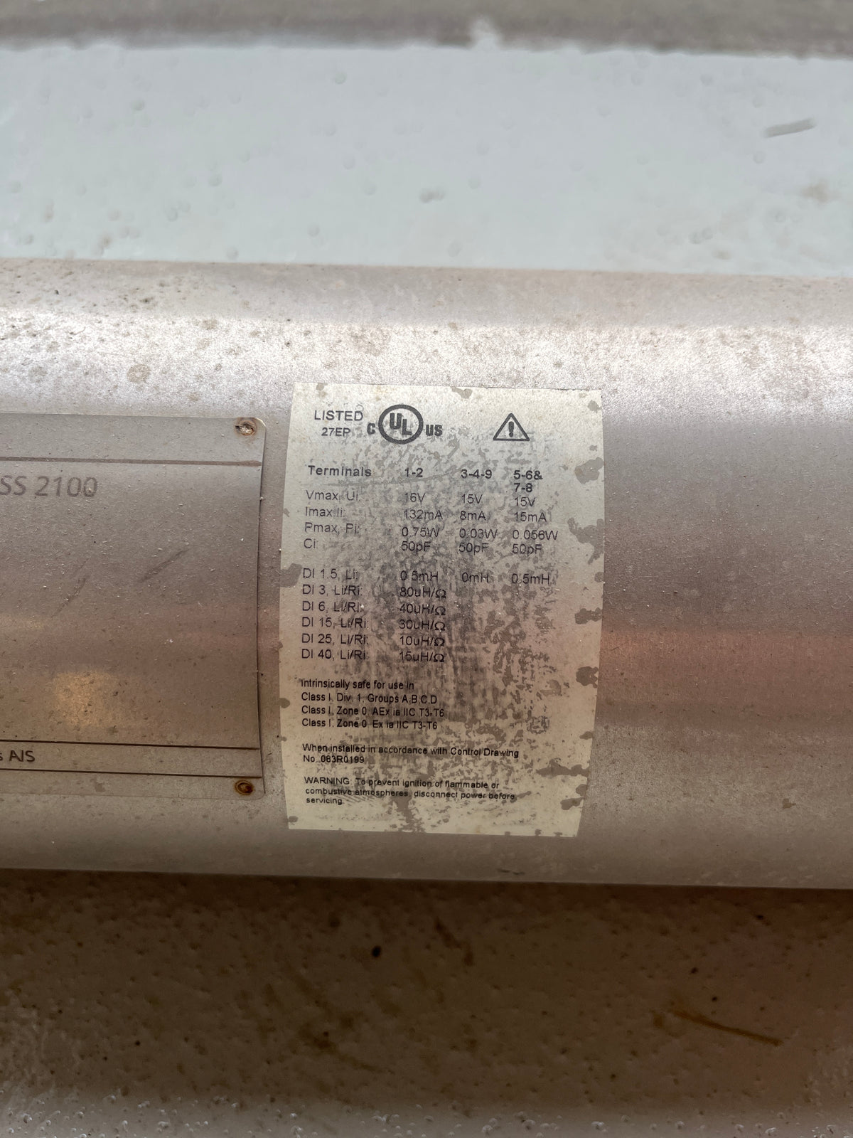 Siemens SITRANS F C MASSFLO MASS 2100 7ME4100-1EC21-1CA1 DN15 PN40 Flowmeter Used