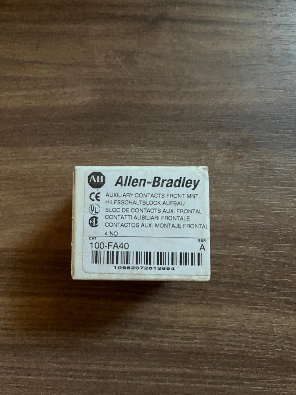 Allen-Bradley 100-FA40 Auxiliary Contact Block 4NO Front Mount Series A