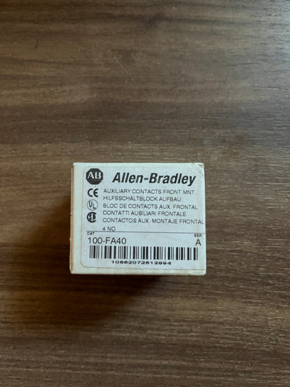 Allen-Bradley 100-FA40 Auxiliary Contact Block 4NO Front Mount Series A