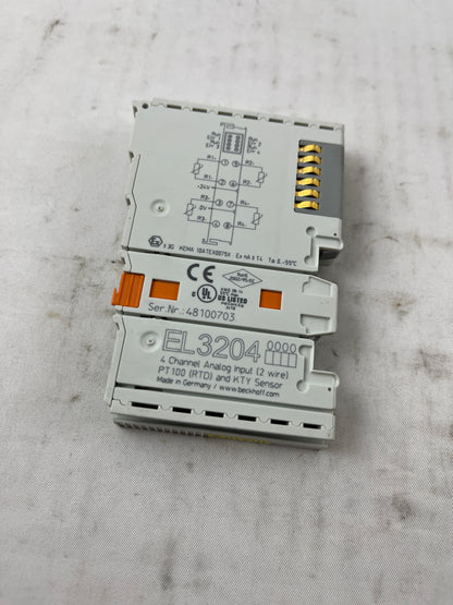 Beckhoff EL3204 4-Channel PT100/KTY Analog Input Module