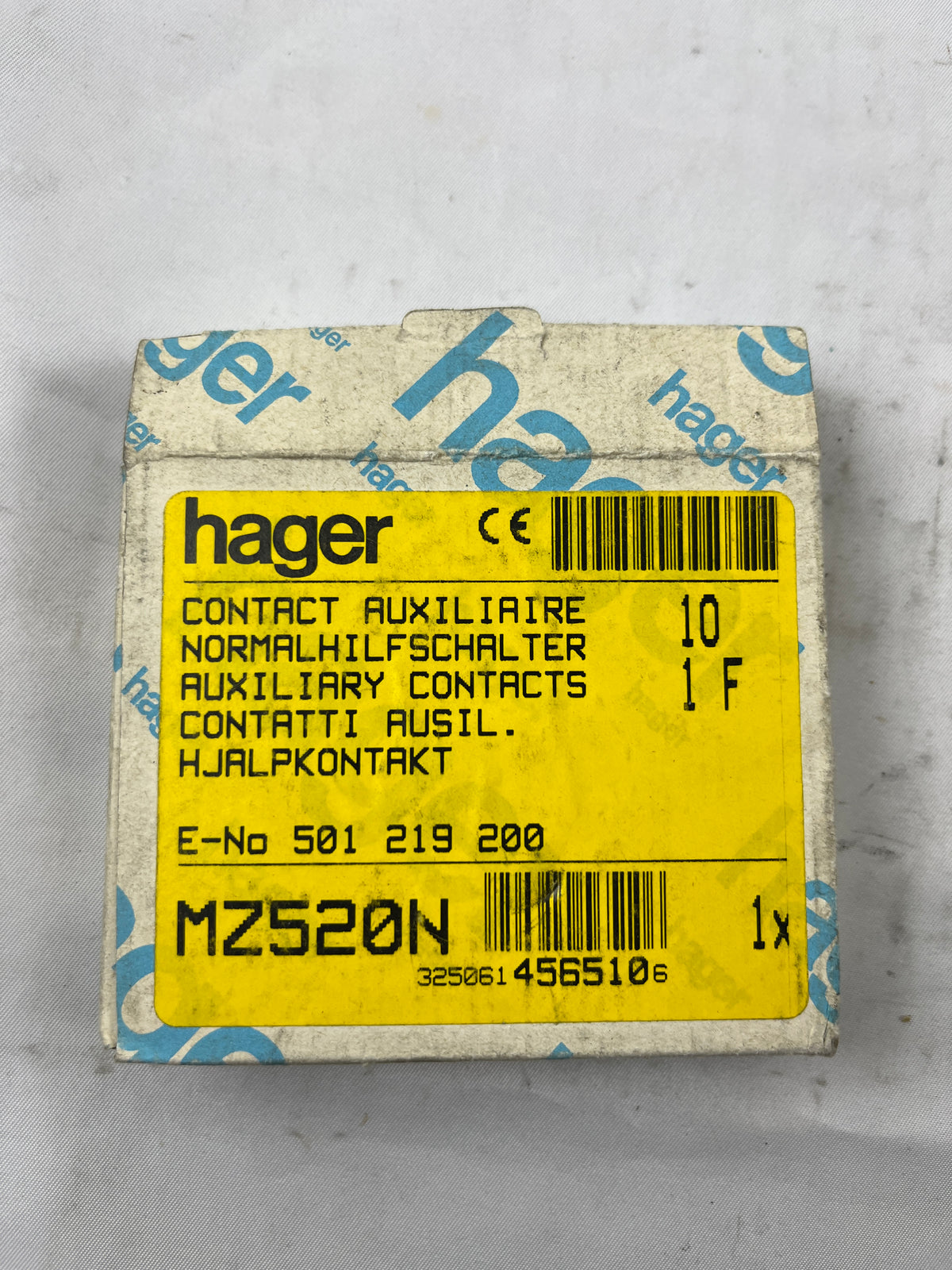 Hager MZ520N Auxiliary Contact – New Old Stock