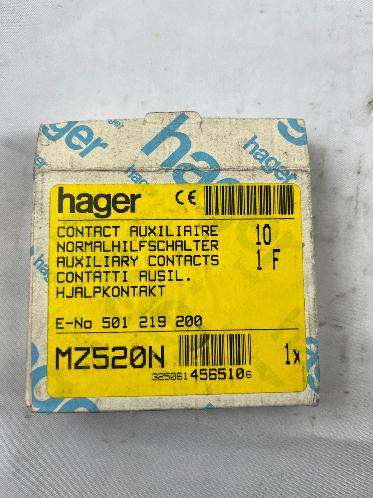 Hager MZ520N Auxiliary Contact – New Old Stock