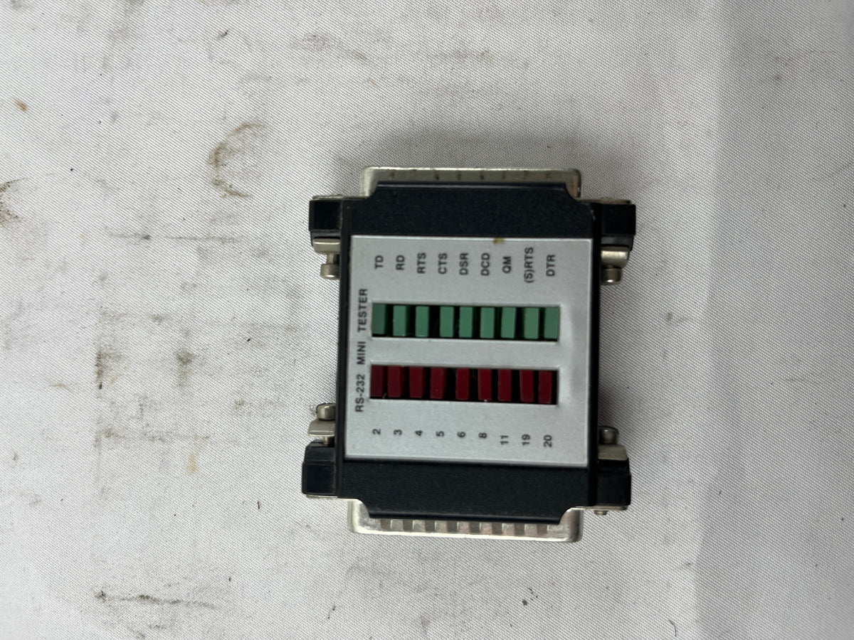 RS 202-537 RS-232 Mini Tester – DB25 Male/Female