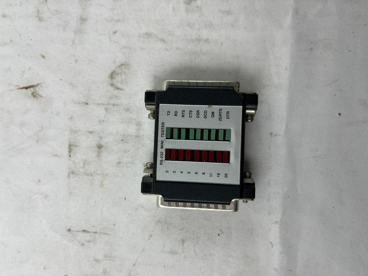RS 202-537 RS-232 Mini Tester – DB25 Male/Female