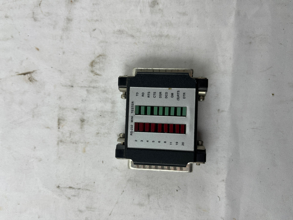 RS 202-537 RS-232 Mini Tester – DB25 Male/Female