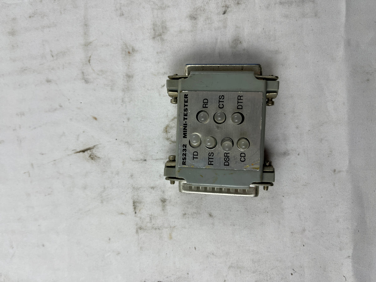 RS-232 Mini Tester – DB25 Male/Female, 7 LEDs