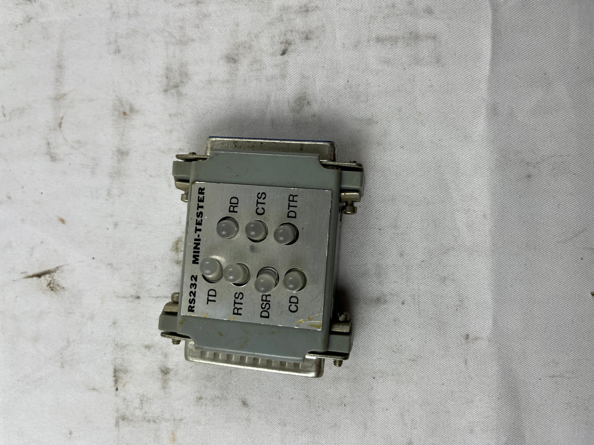 RS-232 Mini Tester – DB25 Male/Female, 7 LEDs