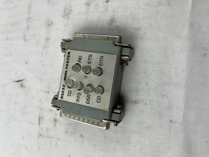 RS-232 Mini Tester – DB25 Male/Female, 7 LEDs
